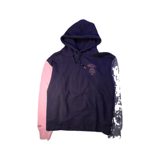 A Navy Hooded Sweatshirts from AAPE by A Bathing Ape in size 14Y for girl. (Front View)