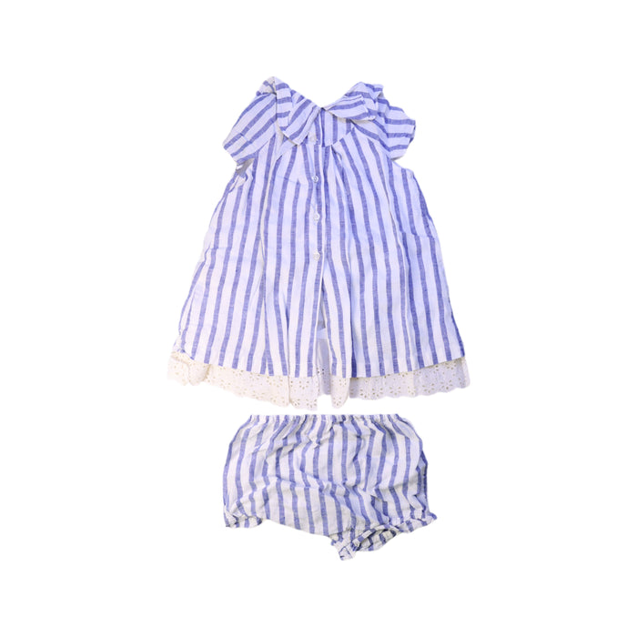 A Blue Dress Sets from Nanos in size 3T for girl. (Back View)
