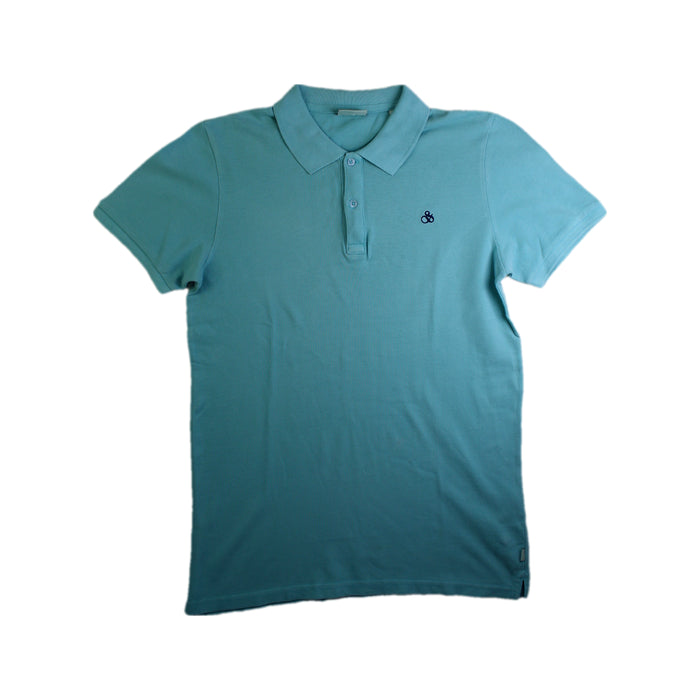 A Blue Short Sleeve Polos from Scotch & Soda in size 14Y for boy. (Front View)