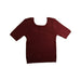 A Burgundy Short Sleeve Tops from Rylee + Cru in size 12Y for girl. (Back View)
