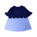 A Navy Short Sleeve Dresses from Marimekko in size 2T for girl. (Back View)