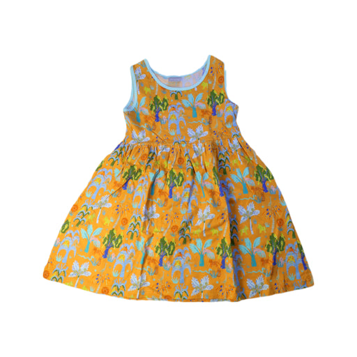 A Orange Sleeveless Dresses from Jim Thompson in size 5T for girl. (Front View)