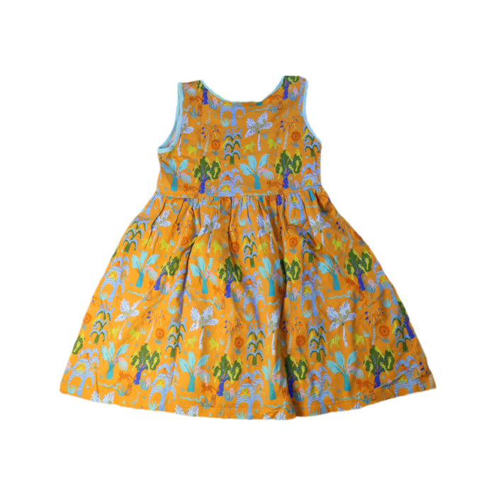 A Orange Sleeveless Dresses from Jim Thompson in size 5T for girl. (Back View)