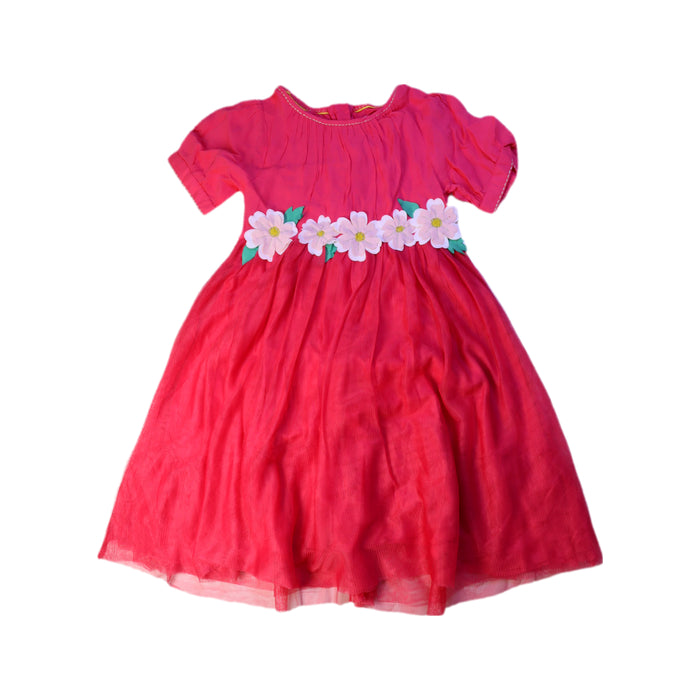 A Pink Short Sleeve Dresses from Boden in size 3T for girl. (Front View)