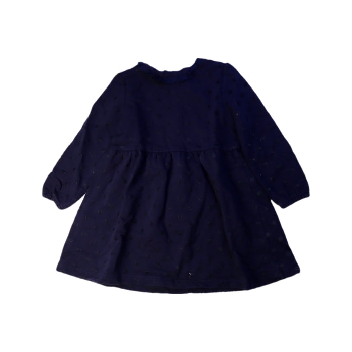 A Navy Long Sleeve Dresses from Jacadi in size 4T for girl. (Front View)