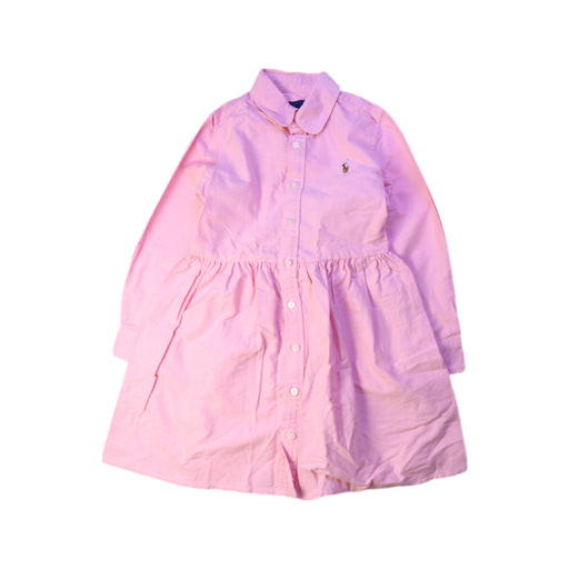 A Pink Long Sleeve Dresses from Ralph Lauren in size 4T for girl. (Front View)