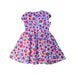 A Red Short Sleeve Dresses from Petit Bateau in size 4T for girl. (Back View)