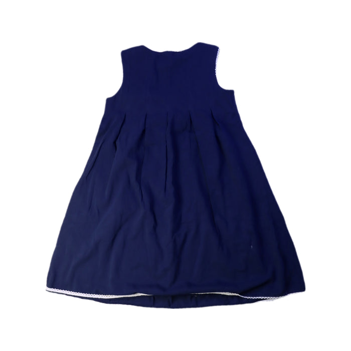A Navy Sleeveless Dresses from Malvi & Co. in size 4T for girl. (Back View)