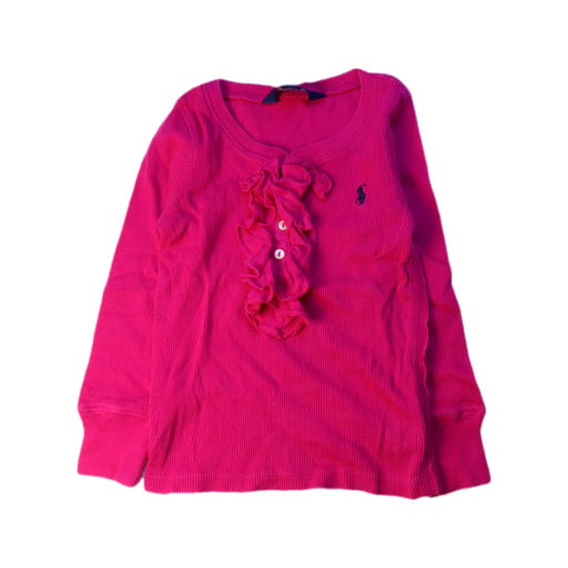 A Pink Long Sleeve Tops from Ralph Lauren in size 4T for girl. (Front View)