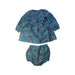 A Blue Shorts Sets from Tea in size 3T for girl. (Back View)