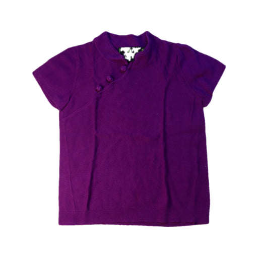A Purple Short Sleeve Tops from Shanghai Tang in size 6T for girl. (Front View)