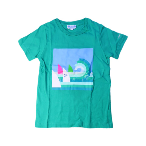 A Green Short Sleeve T Shirts from Jacadi in size 6T for boy. (Front View)