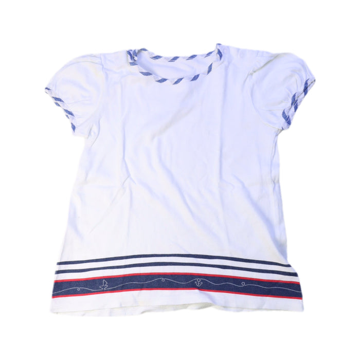 A White Short Sleeve T Shirts from Comme Ca Fossette in size 2T for girl. (Front View)