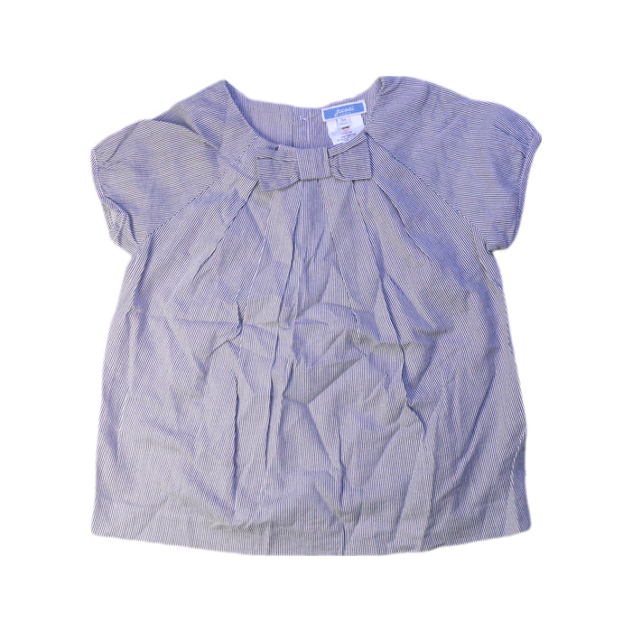 A Blue Short Sleeve Tops from Jacadi in size 5T for girl. (Front View)