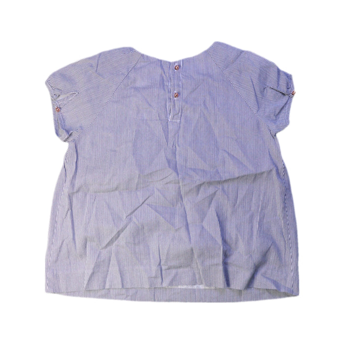 A Blue Short Sleeve Tops from Jacadi in size 5T for girl. (Back View)