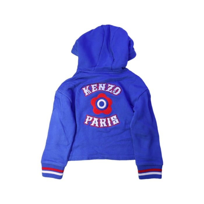 A Blue Hooded Sweatshirts from Kenzo in size 3T for girl. (Back View)