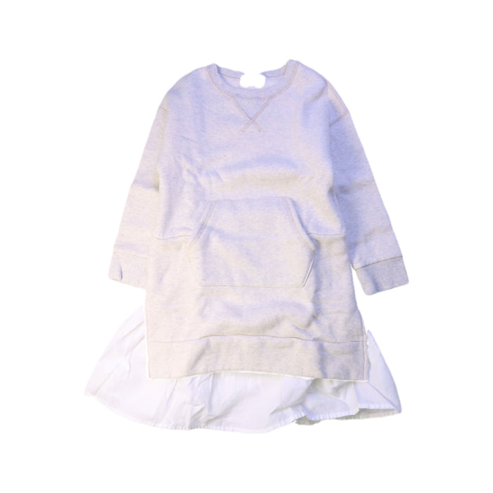 A Grey Sweater Dresses from Comme Ça Fille in size 4T for girl. (Front View)