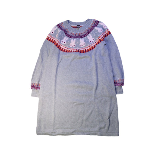 A Grey Sweater Dresses from Tea in size 10Y for girl. (Front View)