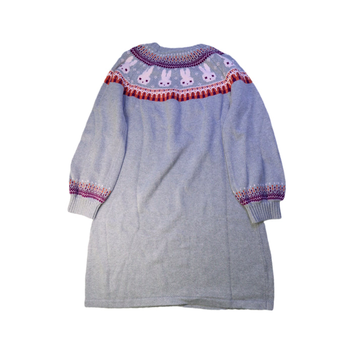 A Grey Sweater Dresses from Tea in size 10Y for girl. (Back View)