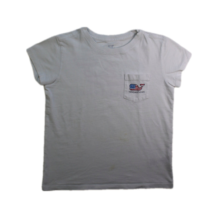 A White Short Sleeve T Shirts from Vineyard Vines in size 6T for boy. (Front View)