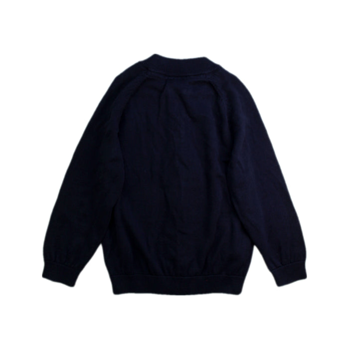 A Navy Zippered Sweatshirts from Mayoral in size 5T for boy. (Back View)