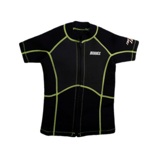 A Black Wetsuits from Minnex in size 4T for neutral. (Front View)