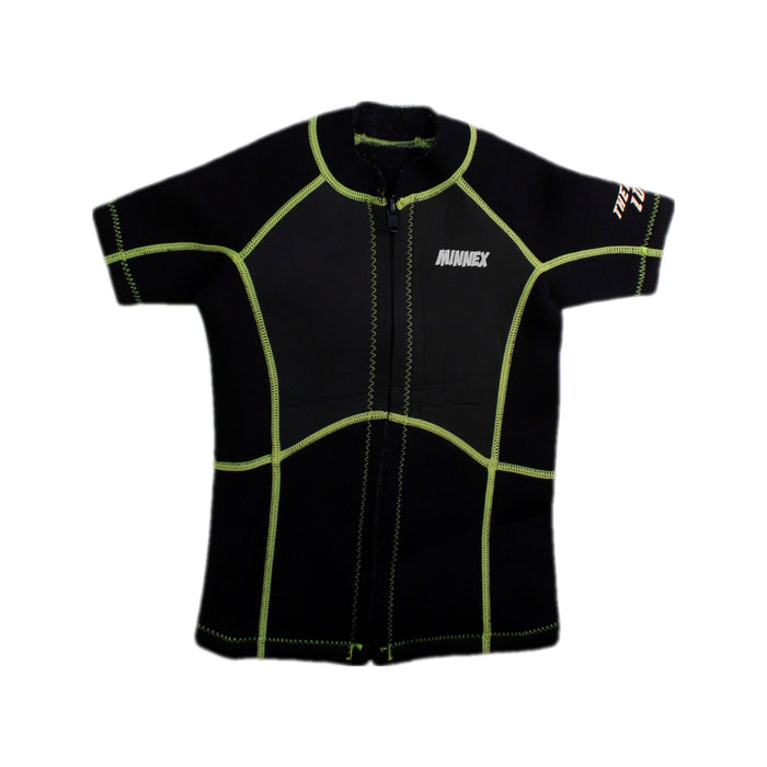 A Black Wetsuits from Minnex in size 4T for neutral. (Front View)