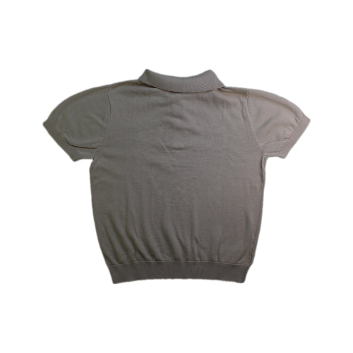 A Beige Short Sleeve Polos from Mayoral in size 7Y for boy. (Back View)