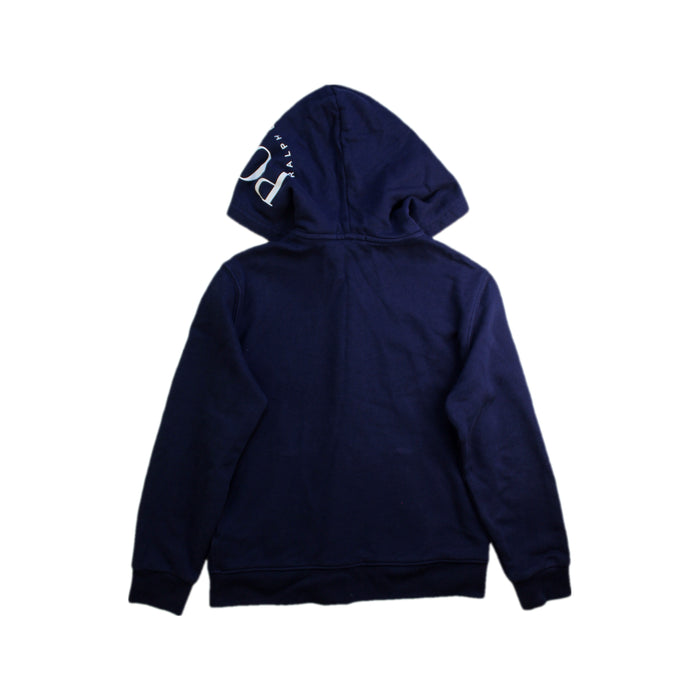 A Navy Hooded Sweatshirts from Polo Ralph Lauren in size 7Y for boy. (Back View)