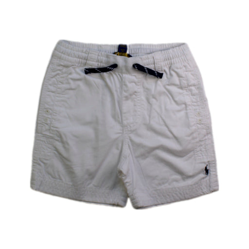 A White Shorts from Polo Ralph Lauren in size 4T for boy. (Front View)