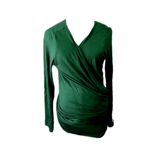 A Green Long Sleeve Tops from Isabella Oliver in size Maternity-M for maternity. (Front View)