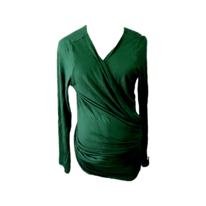 A Green Long Sleeve Tops from Isabella Oliver in size Maternity-M for maternity. (Front View)