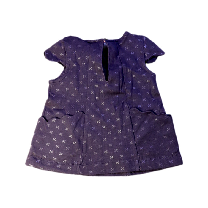 A Grey Short Sleeve Dresses from Catherine Malandrino in size 3-6M for girl. (Back View)