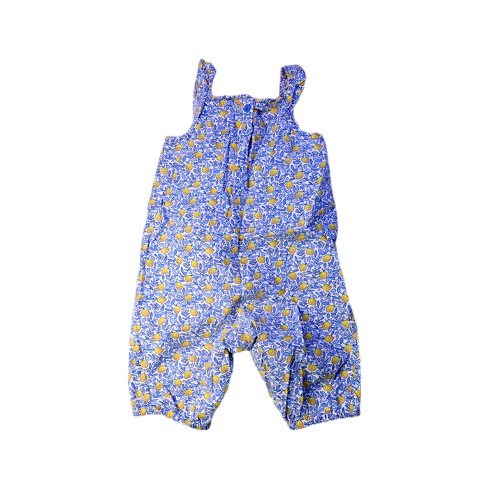 A Blue Sleeveless Rompers from Jojo Maman Bébé in size 12-18M for girl. (Back View)