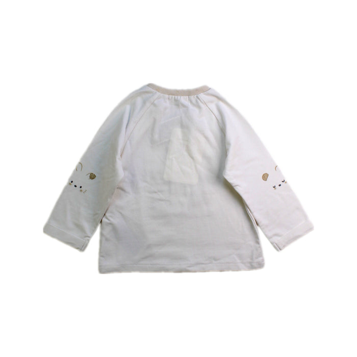 A White Long Sleeve Tops from Mayoral in size 3-6M for neutral. (Back View)