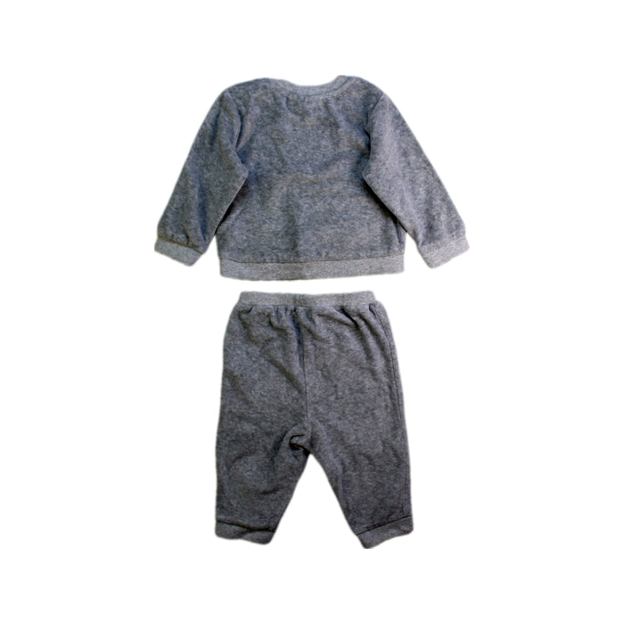 A Grey Pants Sets from The Little White Company in size 3-6M for neutral. (Back View)