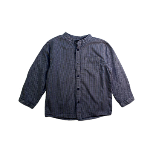 A Blue Long Sleeve Shirts from Bout'Chou in size 3T for boy. (Front View)