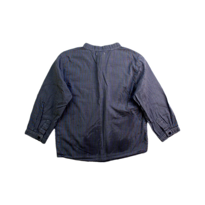 A Blue Long Sleeve Shirts from Bout'Chou in size 3T for boy. (Back View)