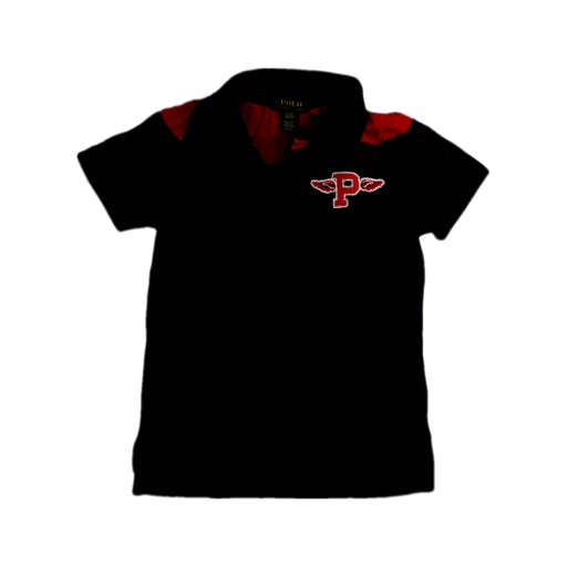 A Black Short Sleeve Polo from Polo Ralph Lauren in size 4T for boy. (Front View)