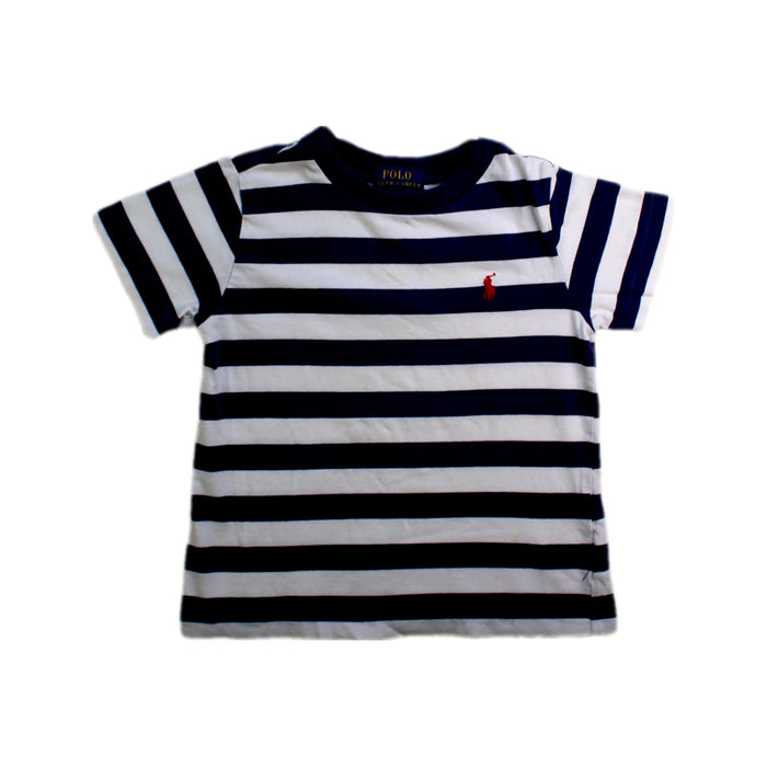 A White Short Sleeve T Shirts from Polo Ralph Lauren in size 2T for boy. (Front View)