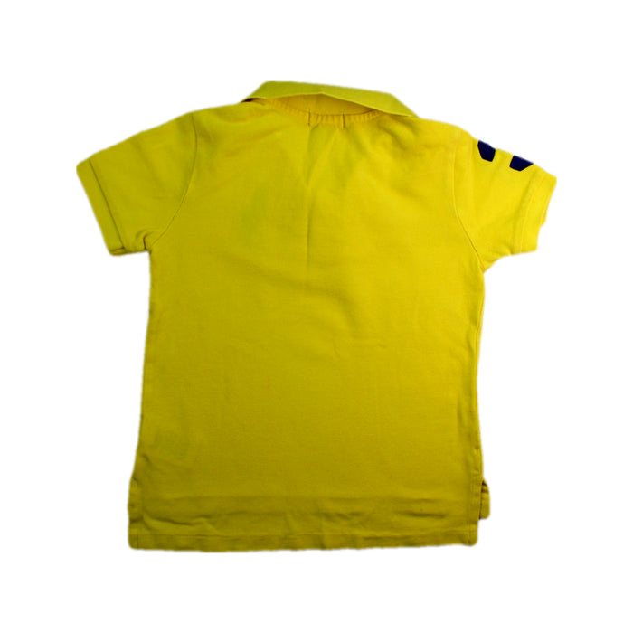 A Yellow Short Sleeve Polos from Polo Ralph Lauren in size 4T for boy. (Back View)