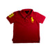 A Red Short Sleeve Polos from Polo Ralph Lauren in size 3T for boy. (Front View)