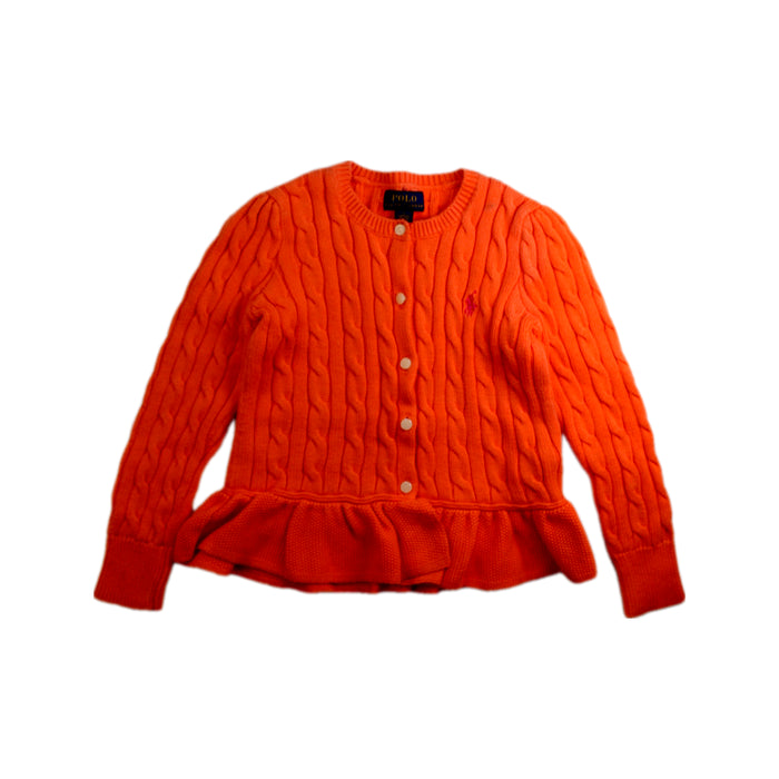 A Orange Cardigans from Polo Ralph Lauren in size 5T for girl. (Front View)