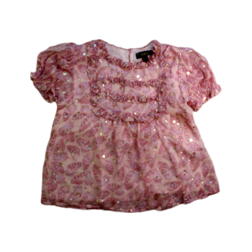 A Pink Short Sleeve Tops from Velveteen in size 5T for girl. (Front View)