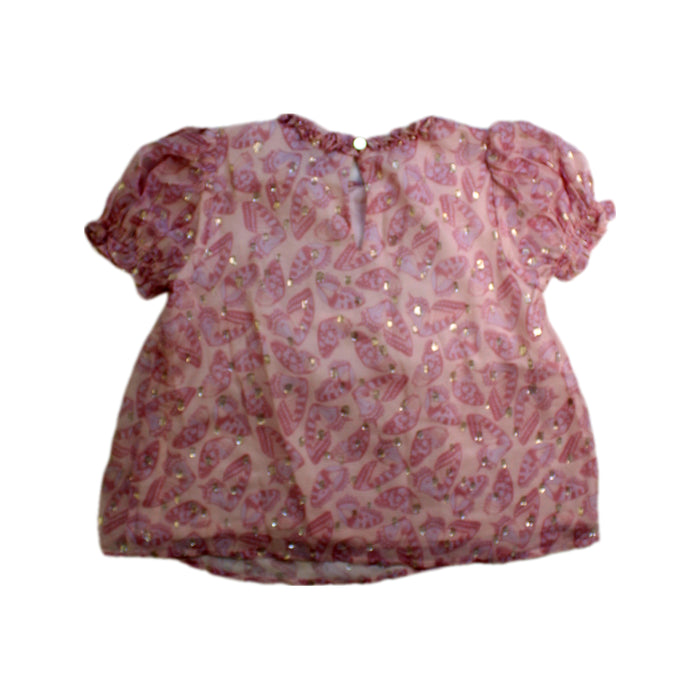 A Pink Short Sleeve Tops from Velveteen in size 5T for girl. (Back View)