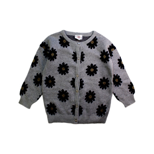 A Grey Cardigans from Seed in size 5T for girl. (Front View)