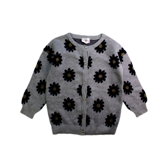 A Grey Cardigans from Seed in size 5T for girl. (Front View)