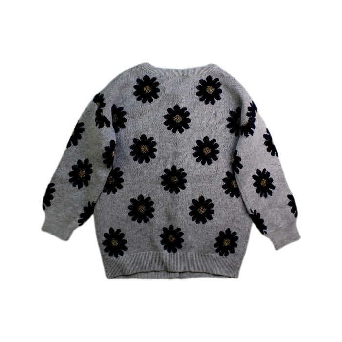 A Grey Cardigans from Seed in size 5T for girl. (Back View)