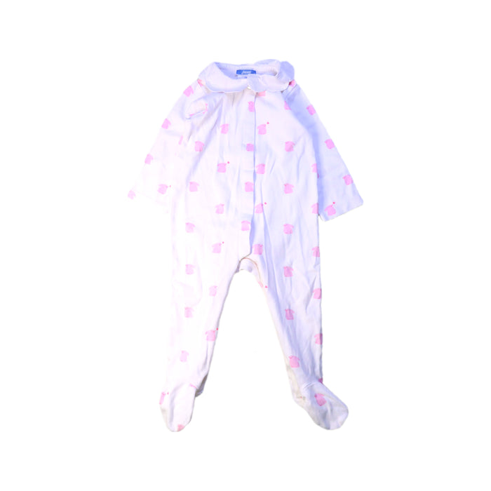 A Pink Onesies from Jacadi in size 6-12M for girl. (Front View)
