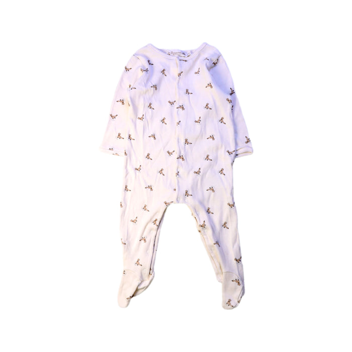 A White Onesies from Bonpoint in size 3-6M for girl. (Front View)